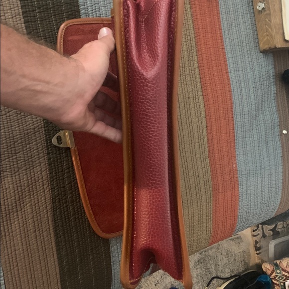 Dooney & Bourke Med/Soft Red Leather Briefcase - Picture 3 of 7